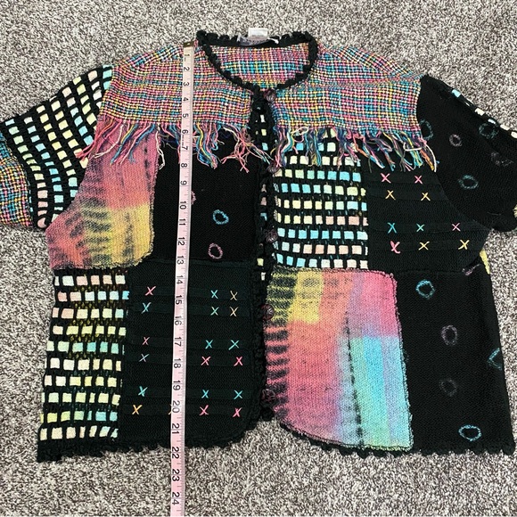 Sandy Starkman Vintage Silk Blend‎ Colorful Button Down Sweater Women’s Large - Picture 6 of 6